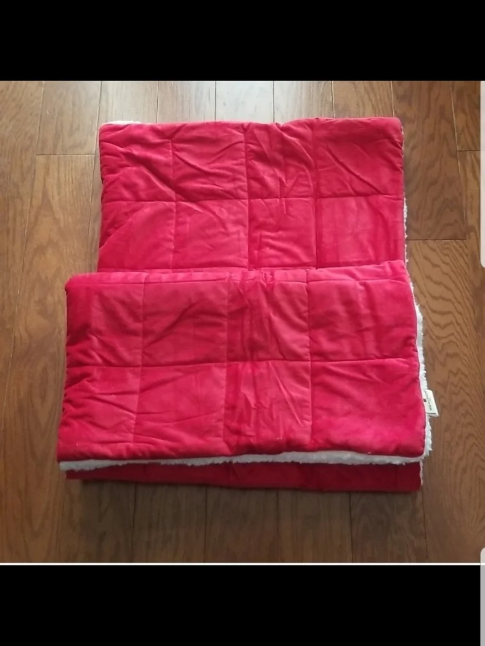 NEW! Woolrich Red and White Reversible Sherpa Throw Blanket NWT
